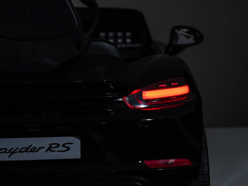 Porsche Spyder Rs, Voiture À Batterie Pour Enfants De 12 Volts, Pneus En Caoutchouc, Siège En Cuir Et Plus Encore !