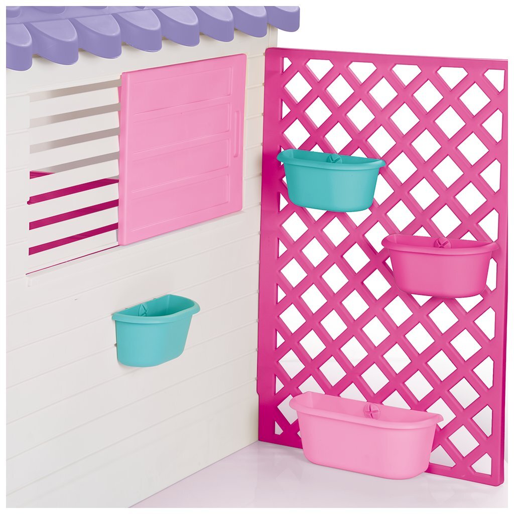 Dolu Tuin Speelhuis Met Accessoires Roze/Paars 140X127X107.5 Cm