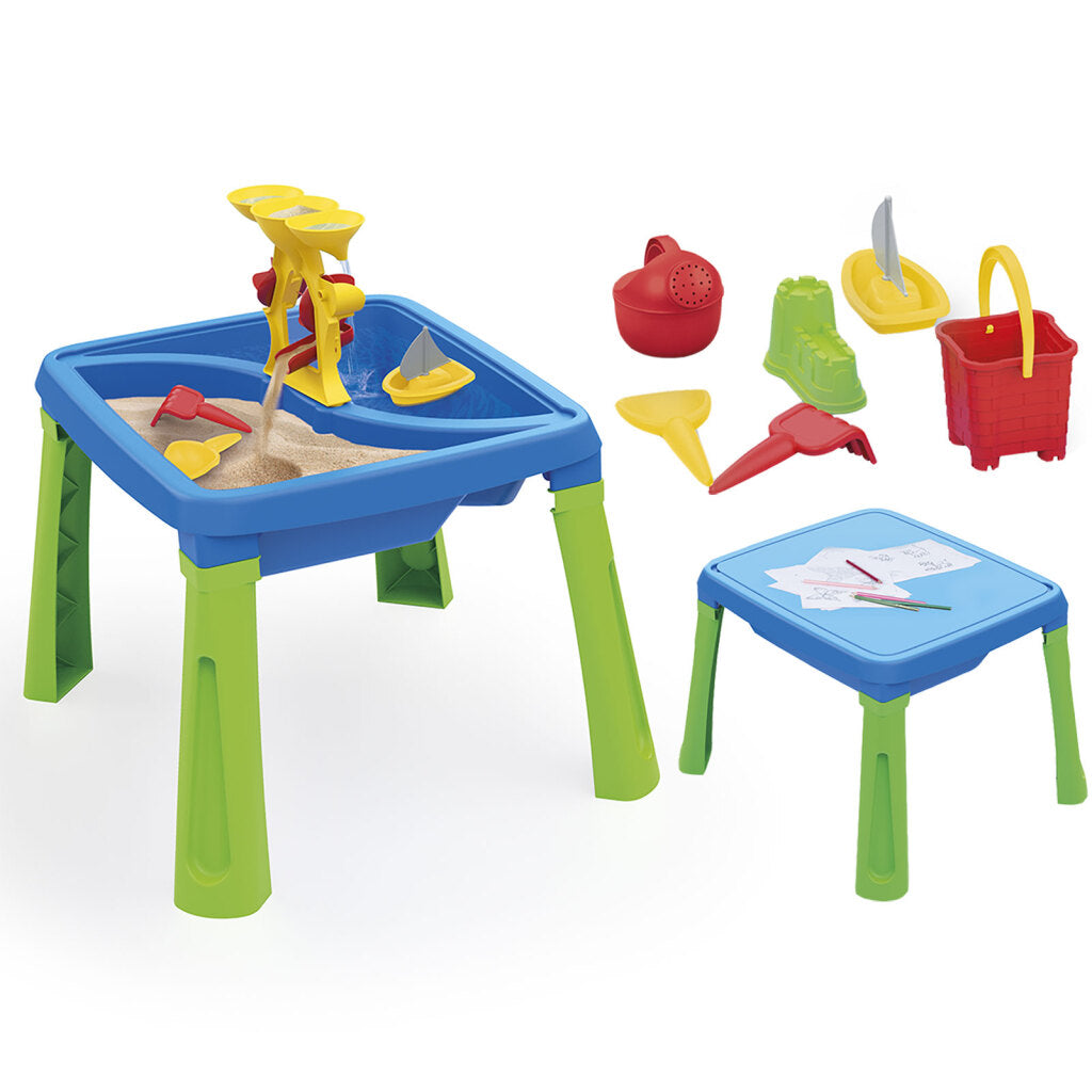 Dolu Zand-Watertafel + Accessoires Blauw/Groen