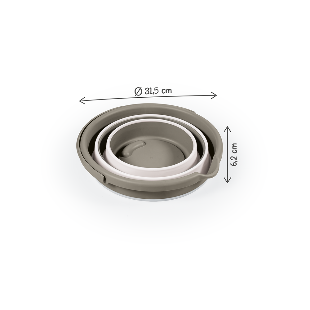 Dolu 3-In-1 Opvouwbare Baby Badset Stone Gray