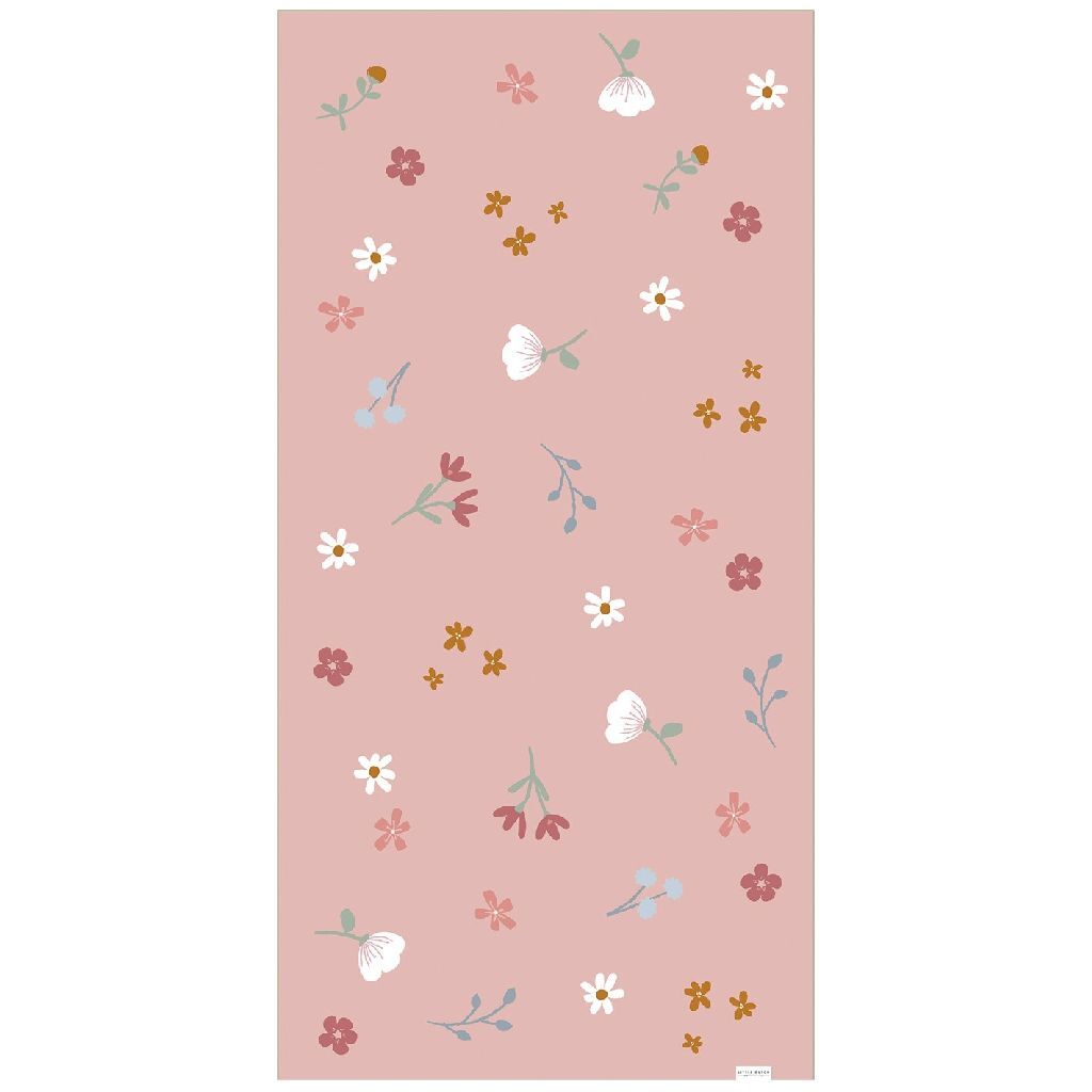 Little Dutch Pink Flowers Strandlaken 60X120 Cm Lichtroze