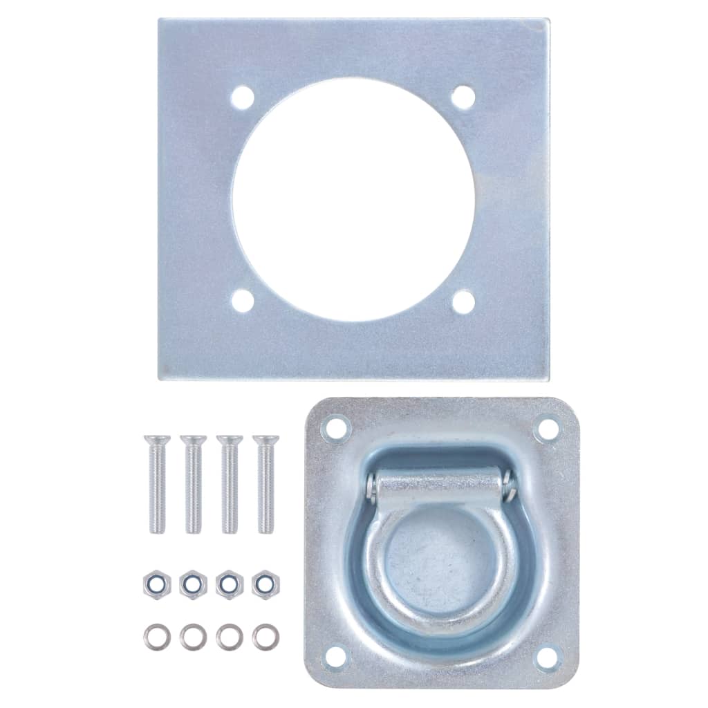 Anneau D'arrimage Pour Remorque 6 Pcs Acier Galvanisé 2000 Kg