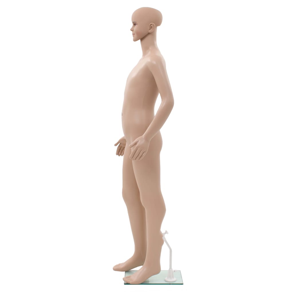 Mannequin Enfant Corps Complet Avec Base Verre Beige 140 Cm