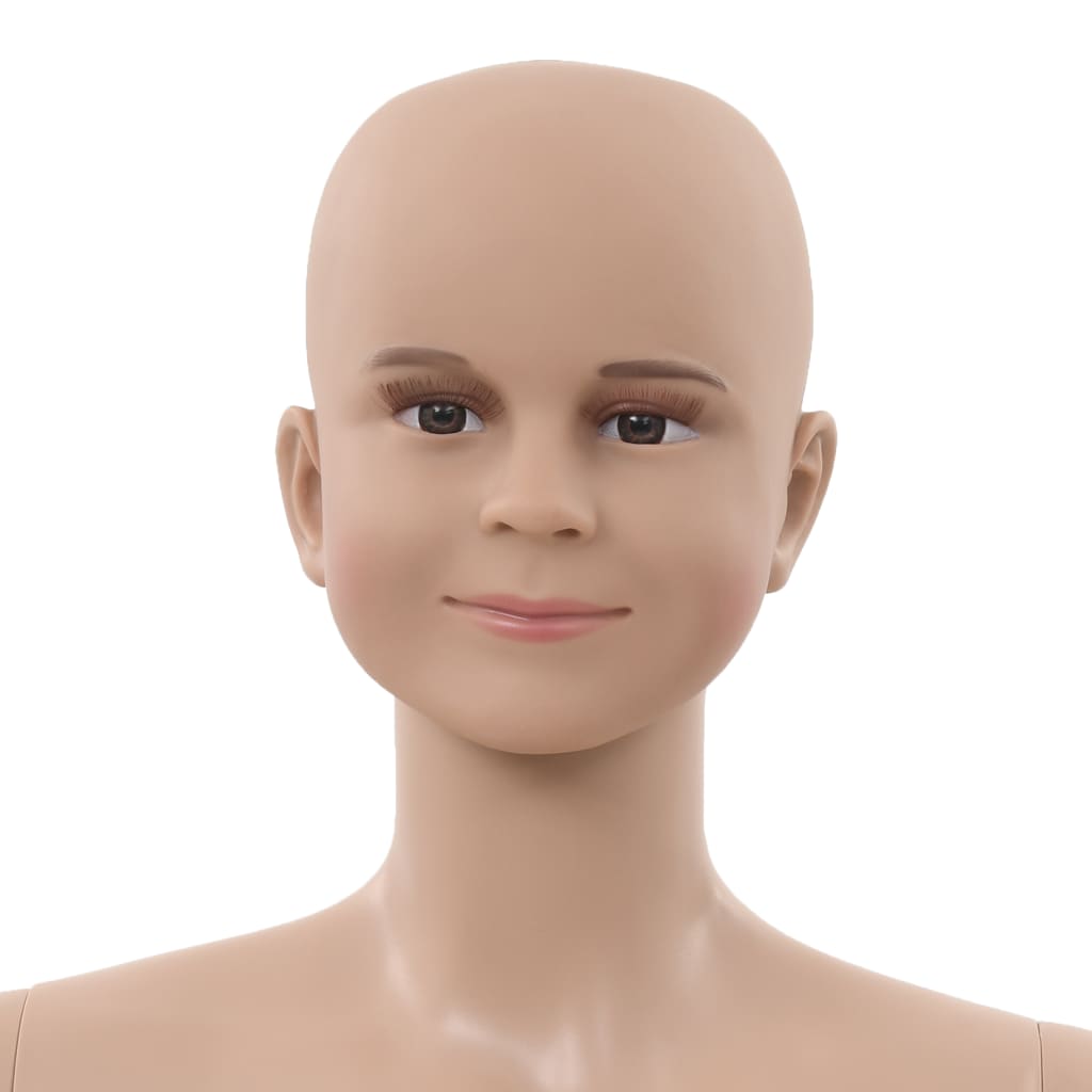 Mannequin Enfant Corps Complet Avec Base Verre Beige 140 Cm