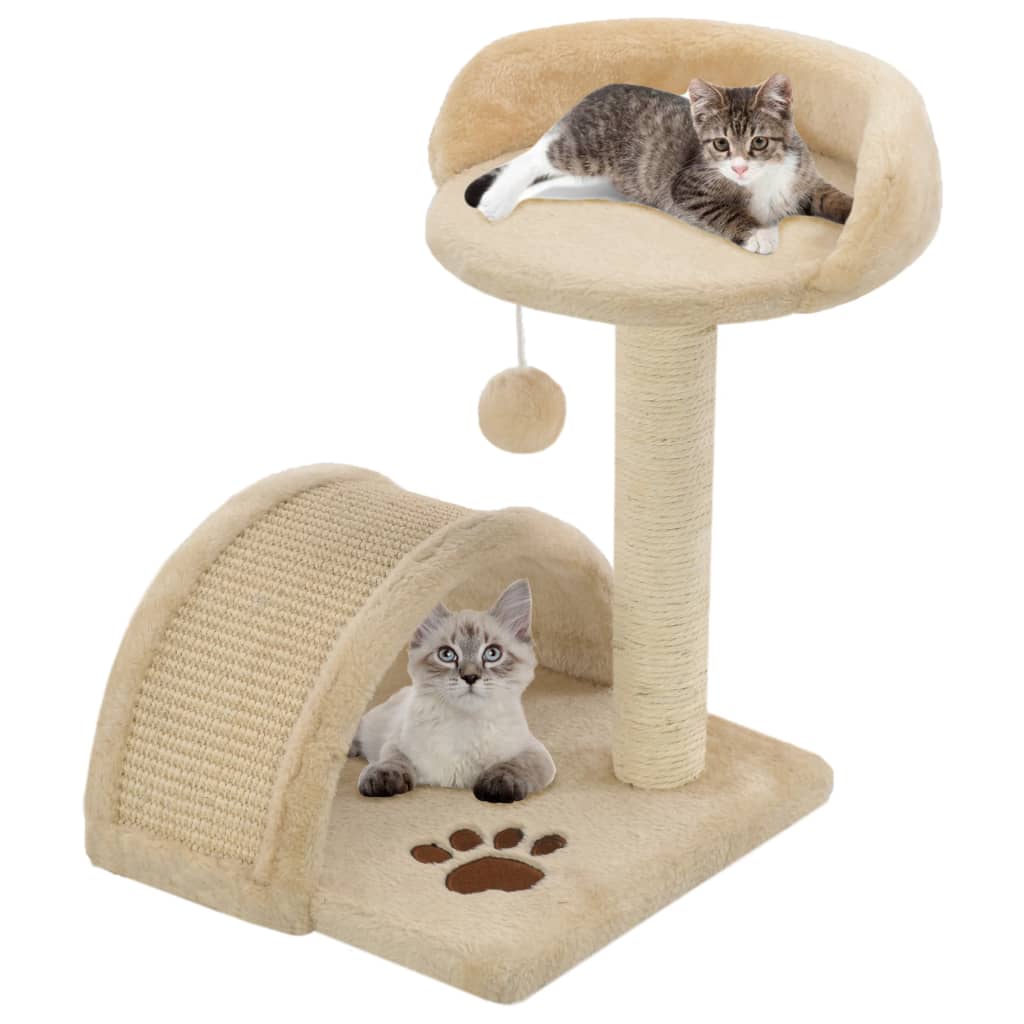 Arbre À Chat Avec Griffoir En Sisal Et Marron
