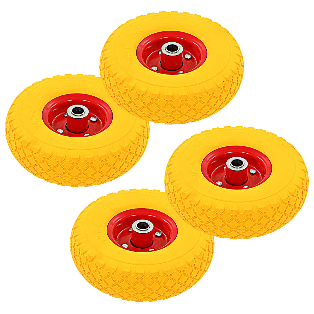 Roues De Diable 4 Pcs Pu Solide 3.00-4 (245X82)