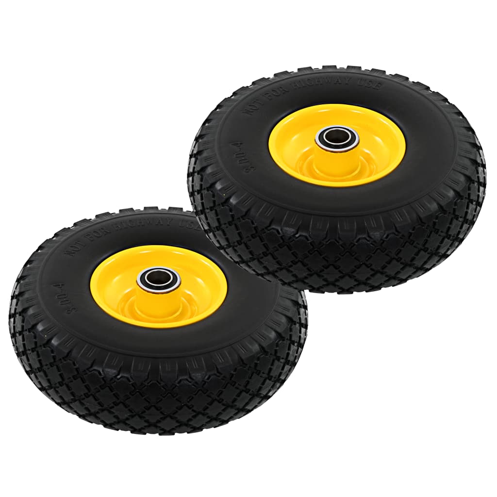 Roue De Diable 2 Pcs Pu Solide 3.00-4