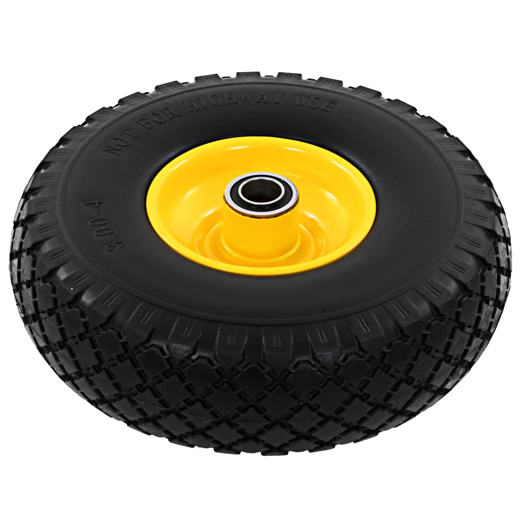 Roue De Diable 2 Pcs Pu Solide 3.00-4