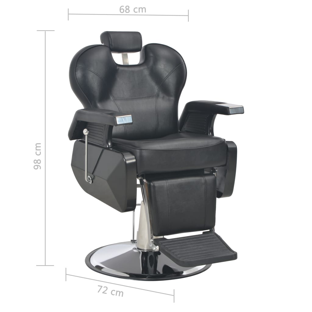 Chaise De Barbier Noir 72X68X98 Cm Similicuir