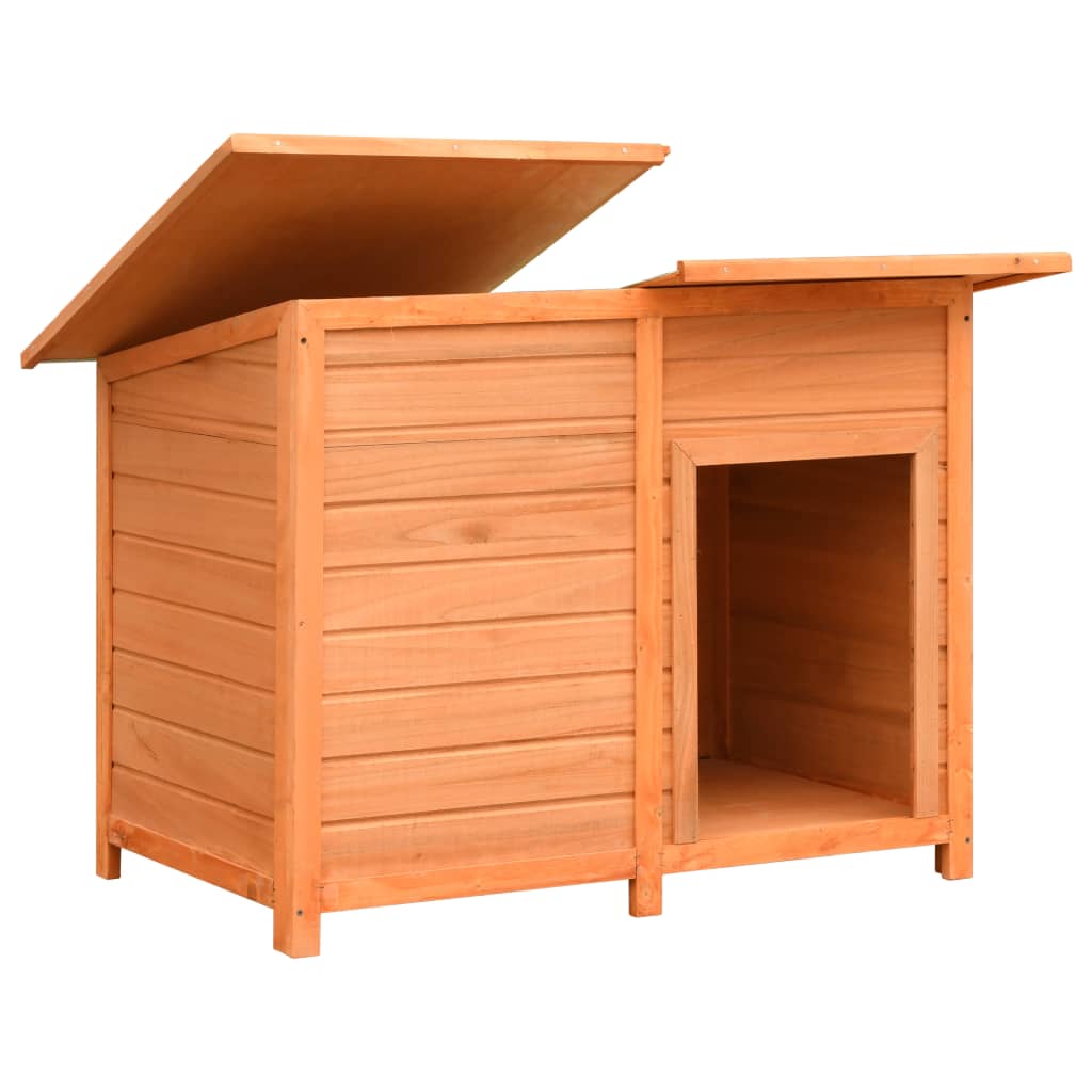 Niche Pour Chiens Bois De Pin Et De Sapin Solide 120X77X86 Cm