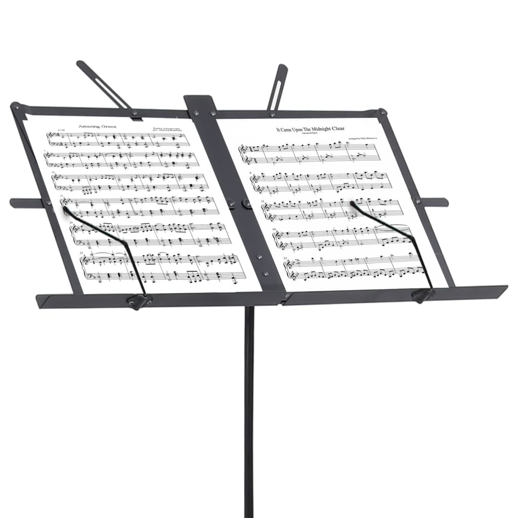 Pupitre De Livre De Musique Noir Acier