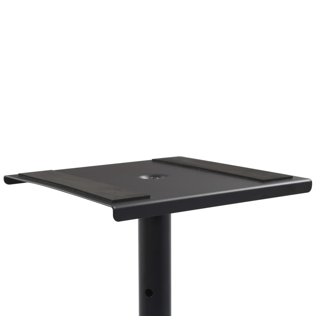 Supports De Haut-Parleur De Moniteur De Studio 2 Pcs Noir Acier