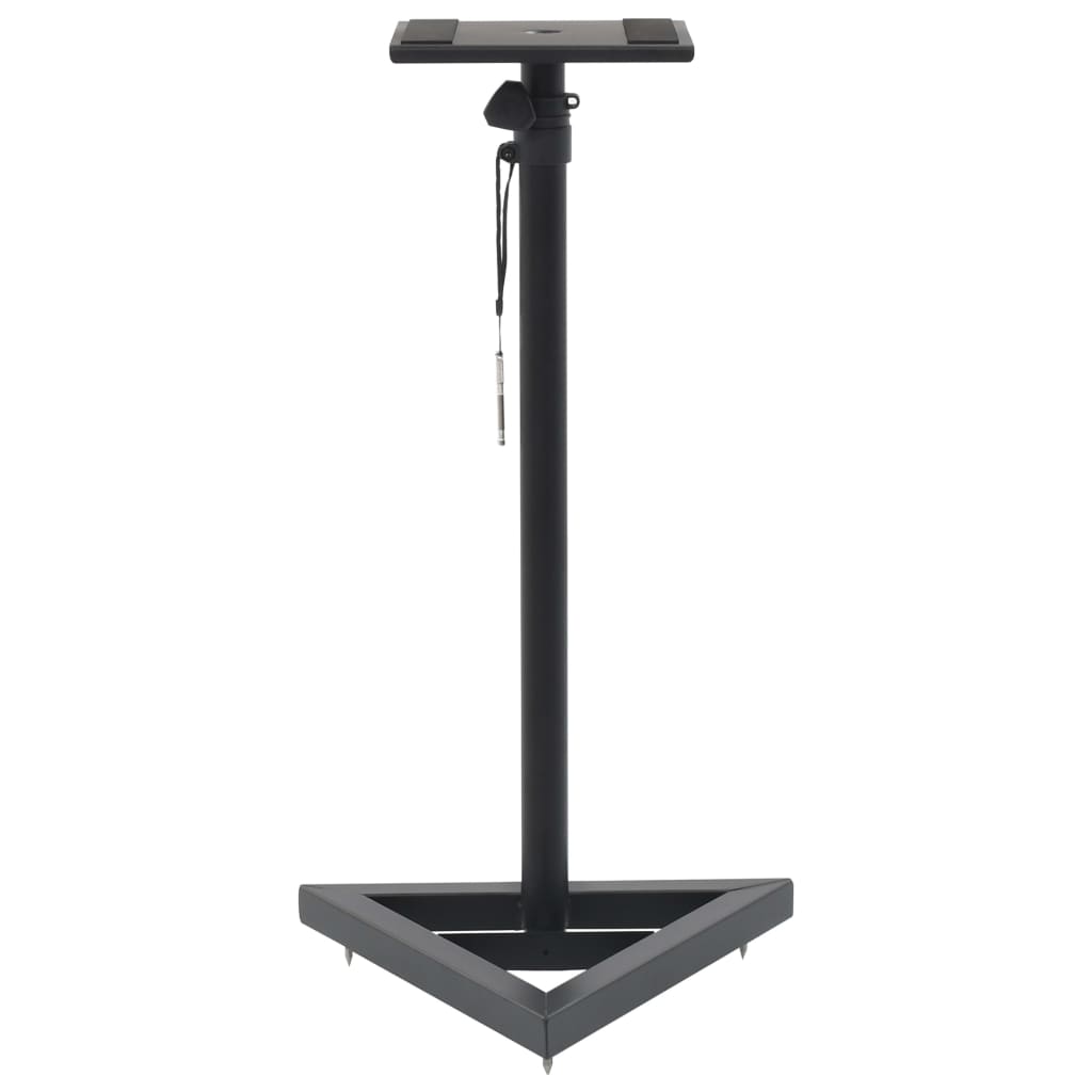 Supports De Haut-Parleur De Moniteur De Studio 2 Pcs Noir Acier
