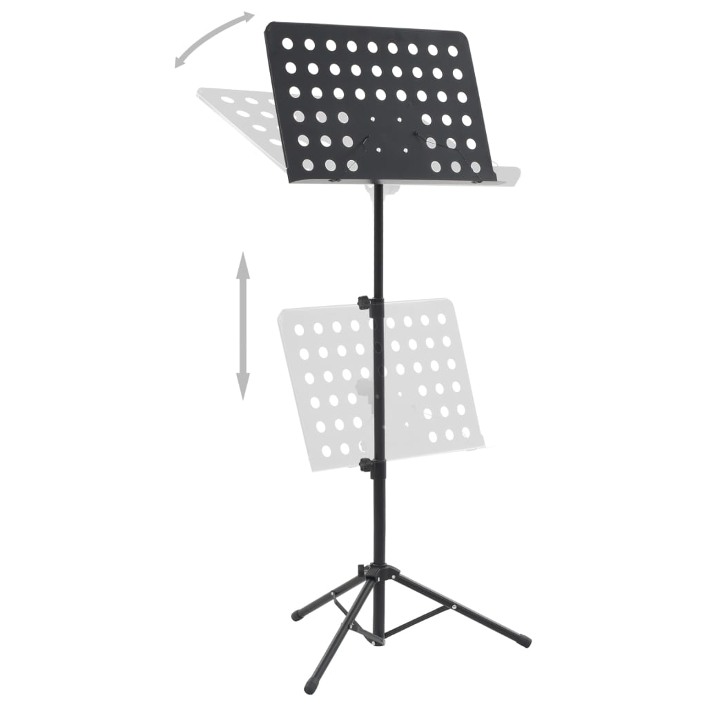 Support De Livre De Musique Noir Acier