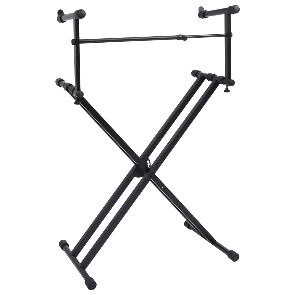 Support De Clavier À Double Empattement Et Cadre En X Noir