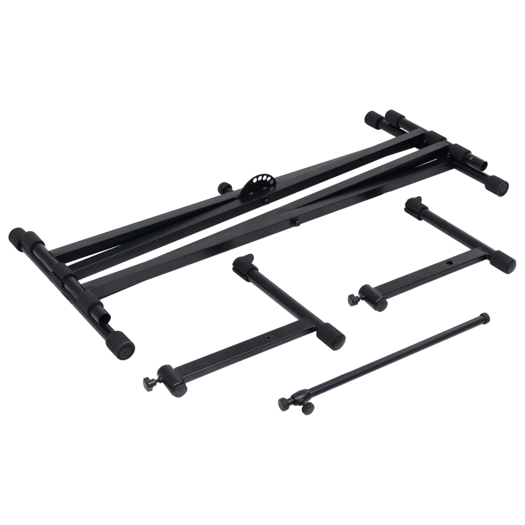 Support De Clavier À Double Empattement Et Cadre En X Noir