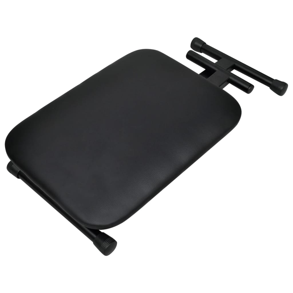 Kit De Support De Clavier À Empattement Double Et Tabouret Noir