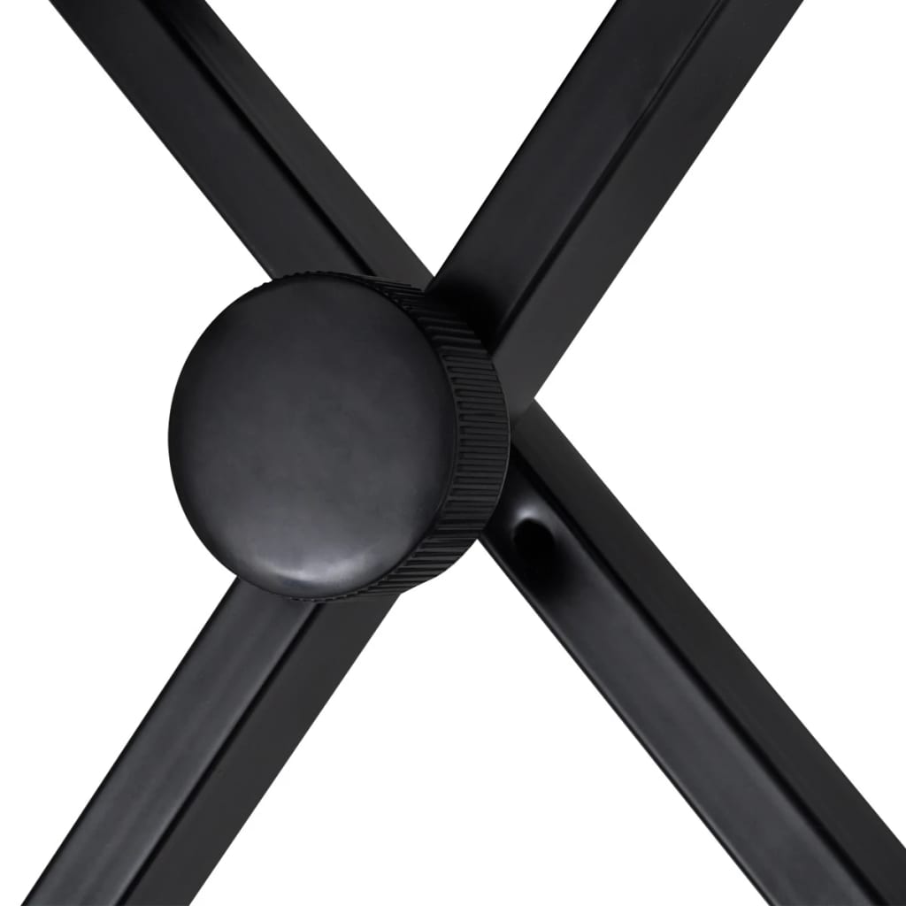 Kit De Support De Clavier À Empattement Double Et Tabouret Noir