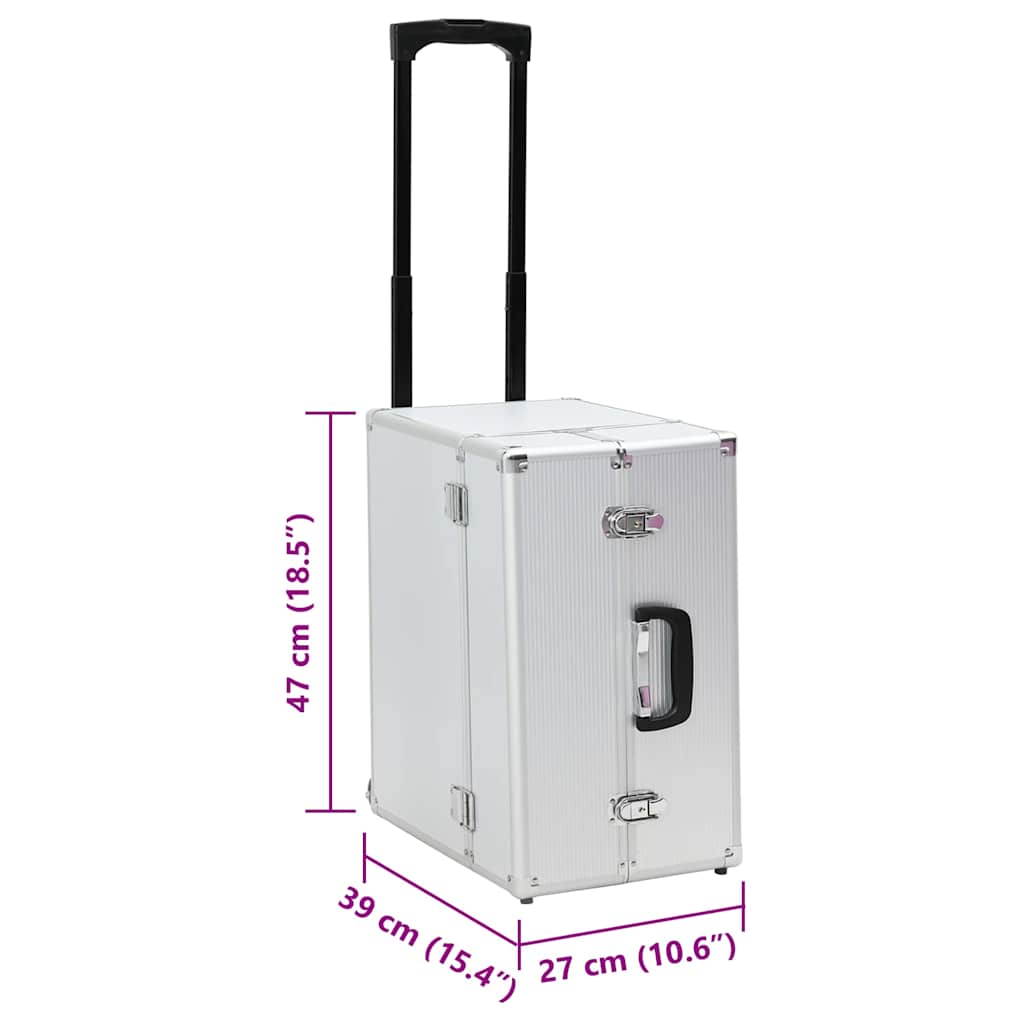 Valise De Pilote Argenté Aluminium