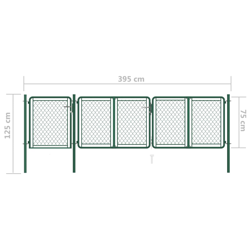 Portail De Jardin En Acier Vert
