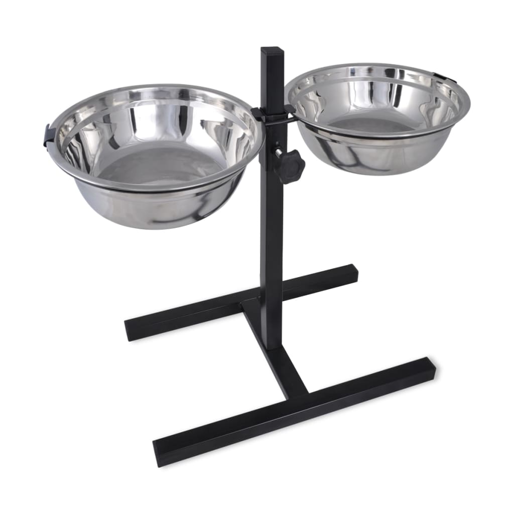 Support Réglable Avec 2 Bols De 41 L Pour Chien