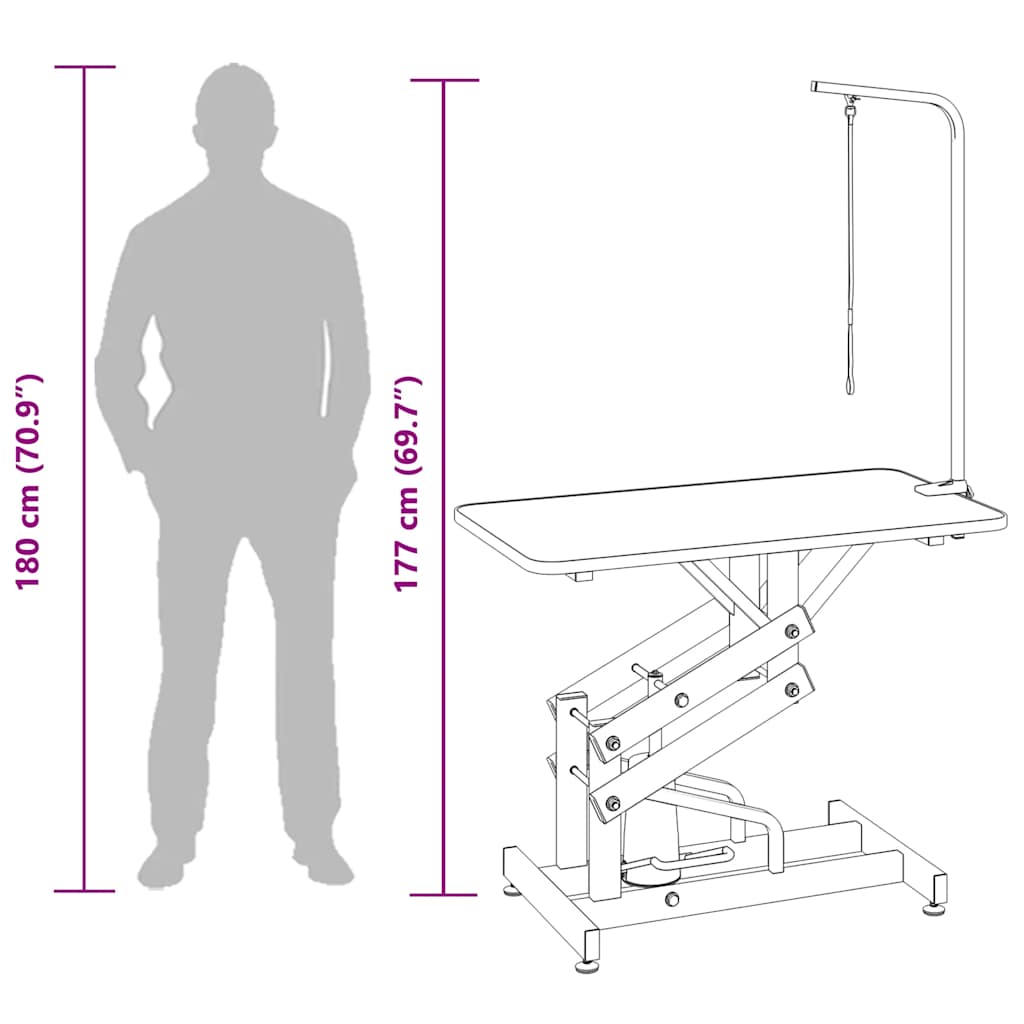 Table Toilettage Ajustable Hydraulique Pour Chiens Chats Animaux