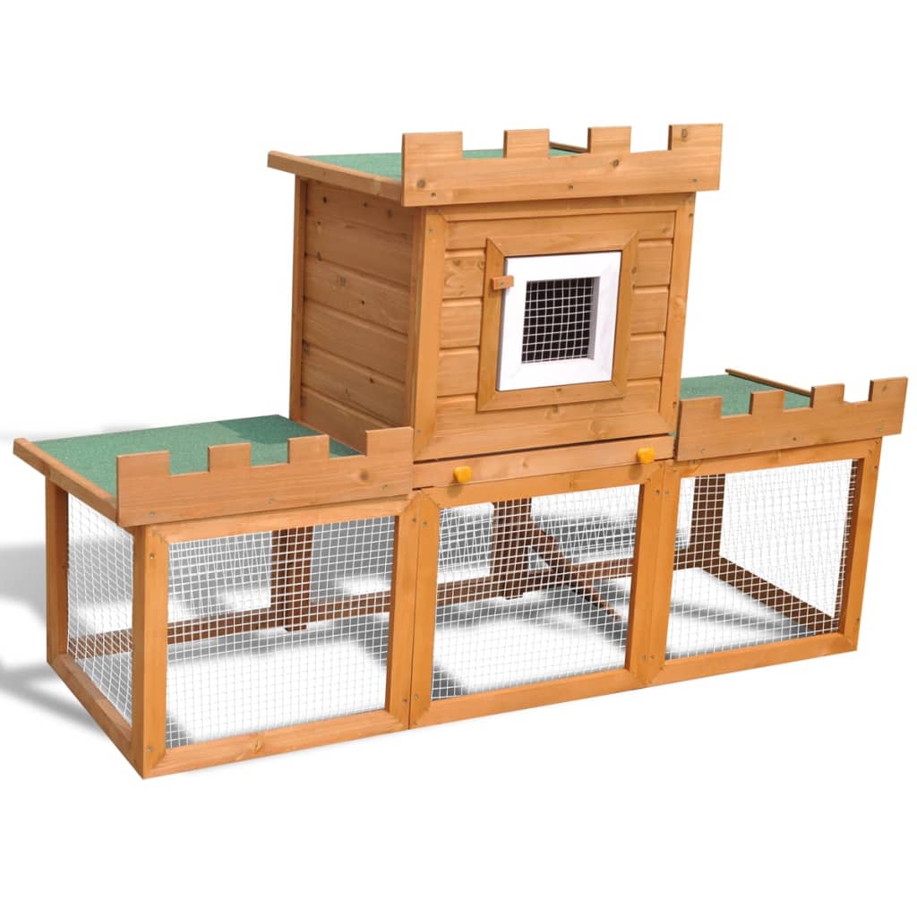 Clapier Large D'extérieur Avec 1 Seule Maison