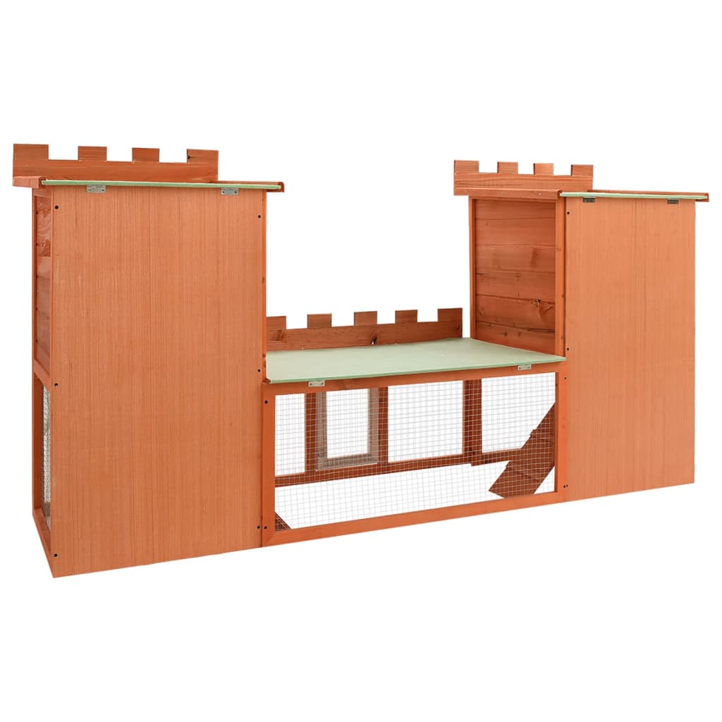 Clapier Large D'extérieur Avec Maison Double