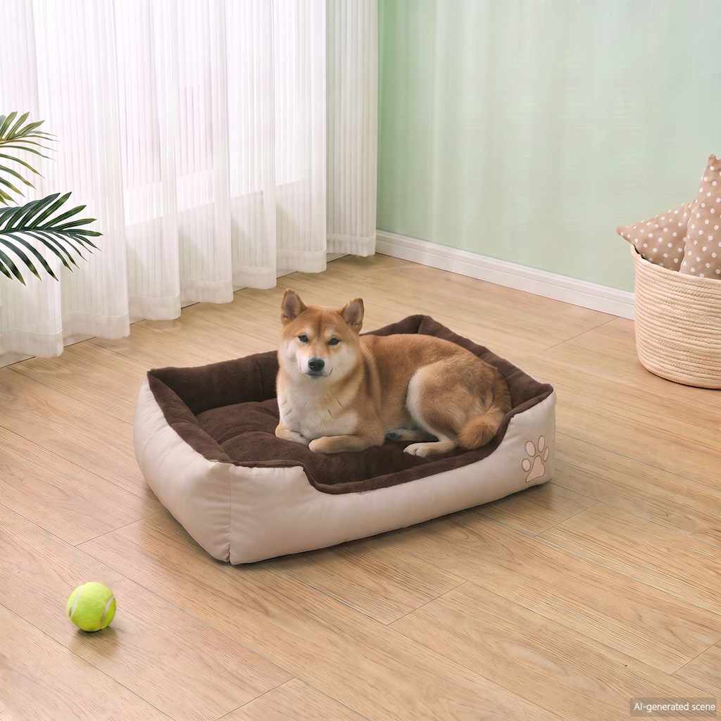 Lit Pour Chiens Beige Et