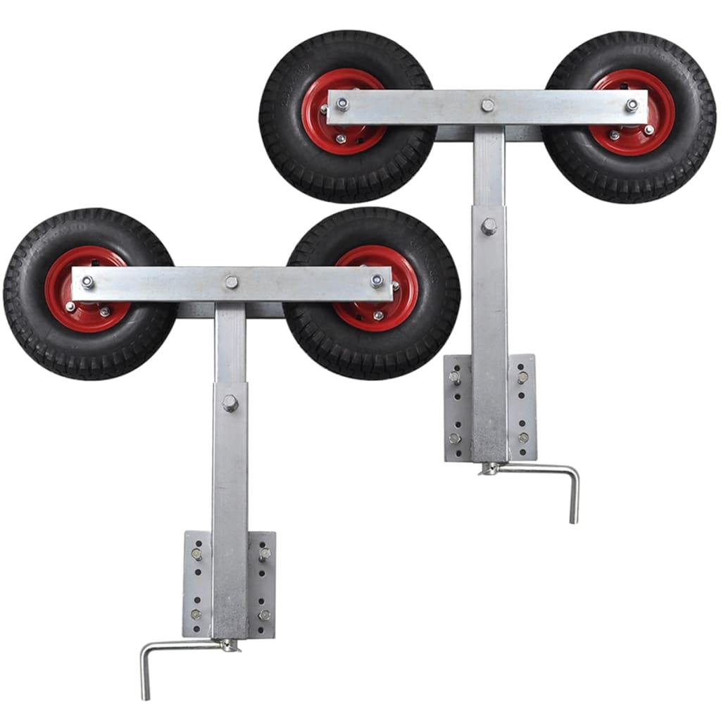 Set De 2 Supports À Double Roue Inclinable Remorque À Bateau