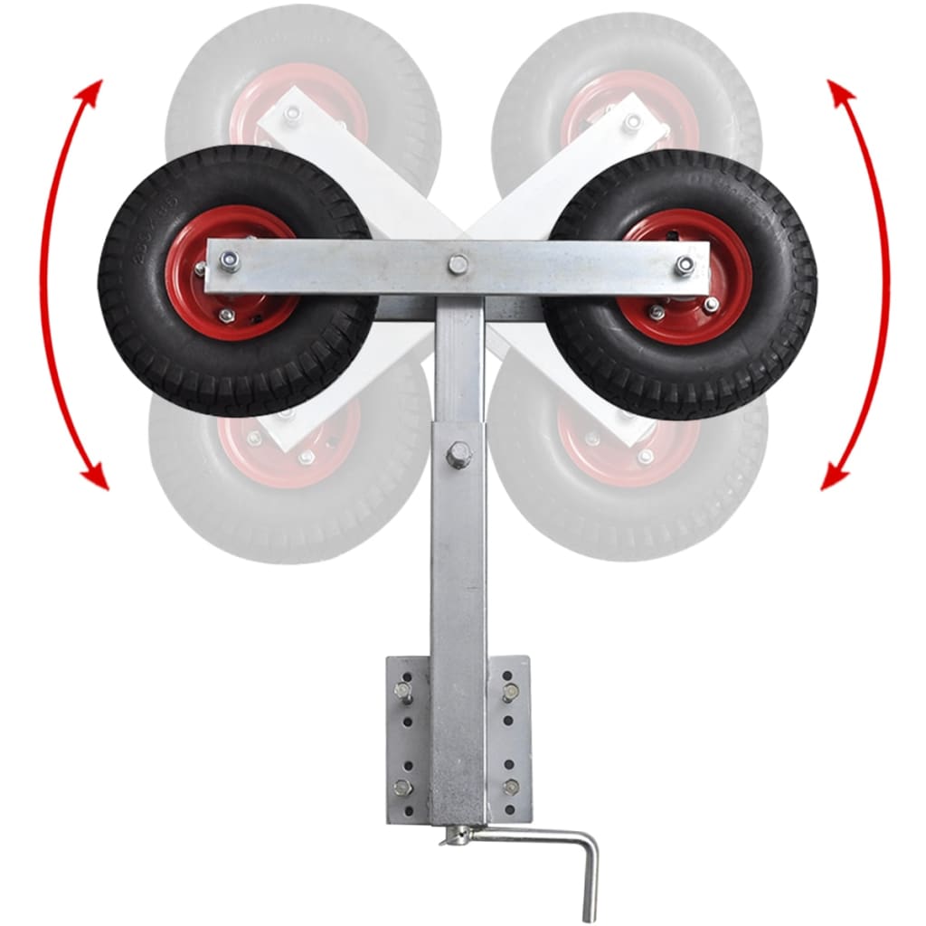 Set De 2 Supports À Double Roue Inclinable Remorque À Bateau