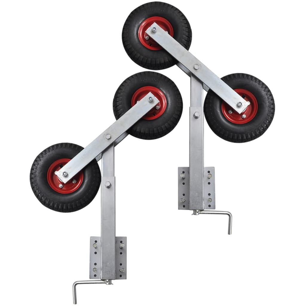 Set De 2 Supports À Double Roue Inclinable Remorque À Bateau