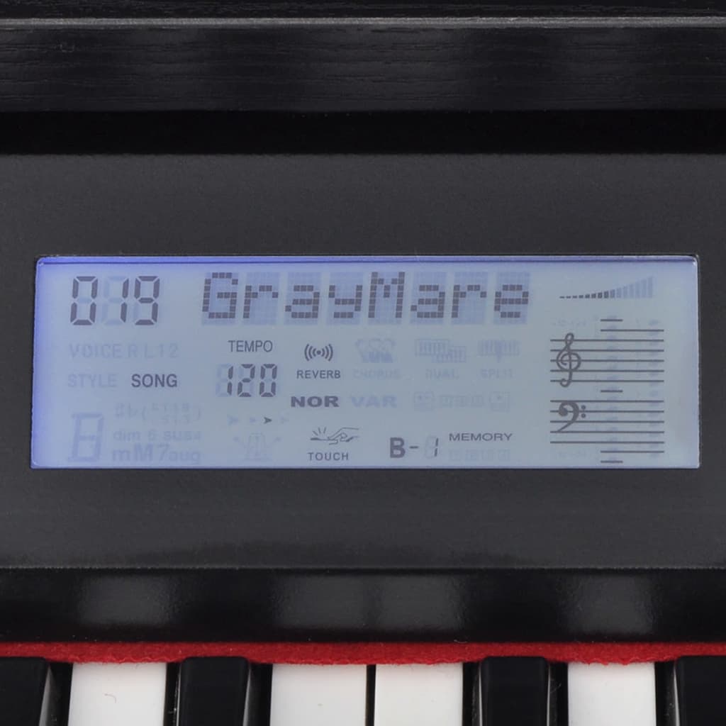 Piano Numérique Avec Pédales 88 Touches Noir Panneau Mélamine