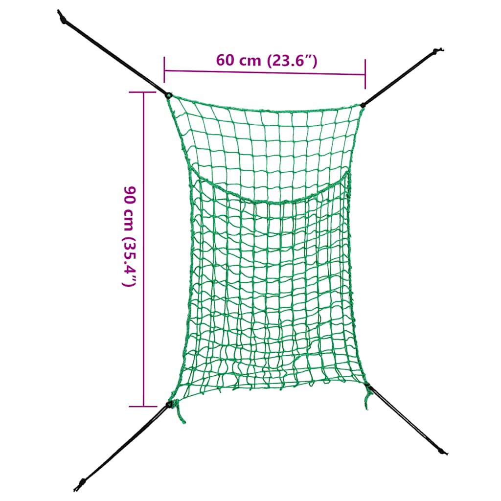Filet À Foin 2 Pcs Rectangulaire 0,9 X 1 M Pp