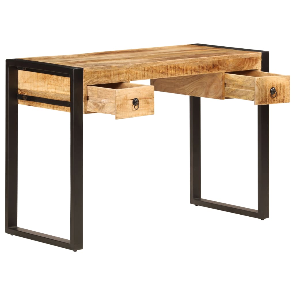 Bureau Avec 2 Tiroirs Bois Solide De Manguier