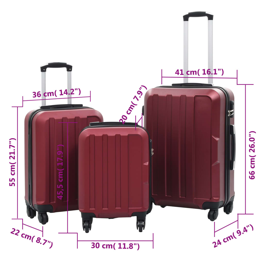 Valise Rigide 3 Pcs Abs