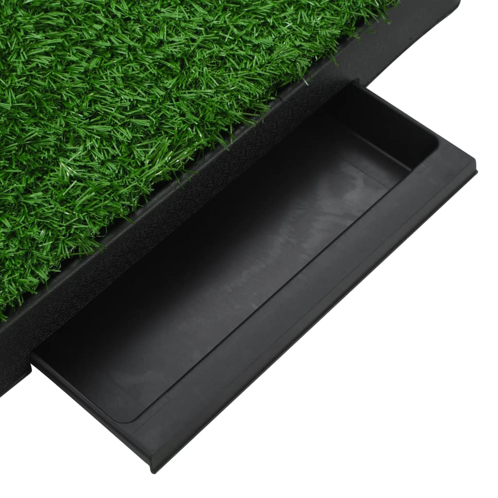 Tapis Pour Animaux Avec Plateau Et Gazon Artificiel Vert