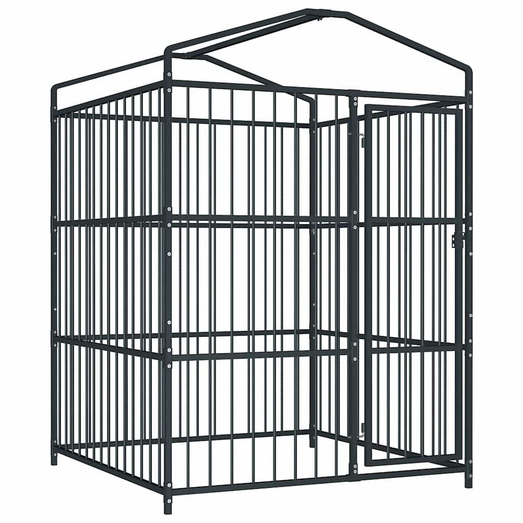 Chenil D'extérieur Avec Toit Pour Chiens 150X150X210 Cm