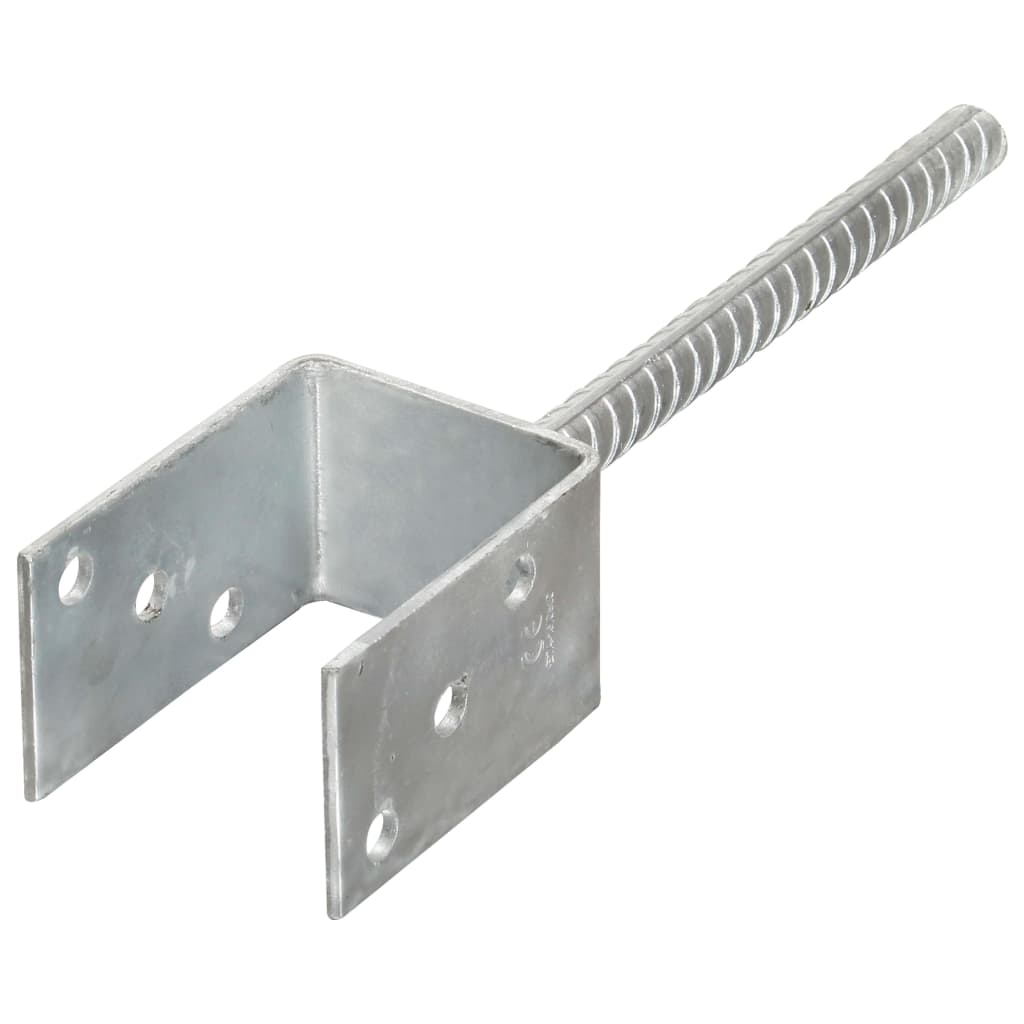 Piquets De Clôture 6 Pcs Argenté Acier Galvanisé