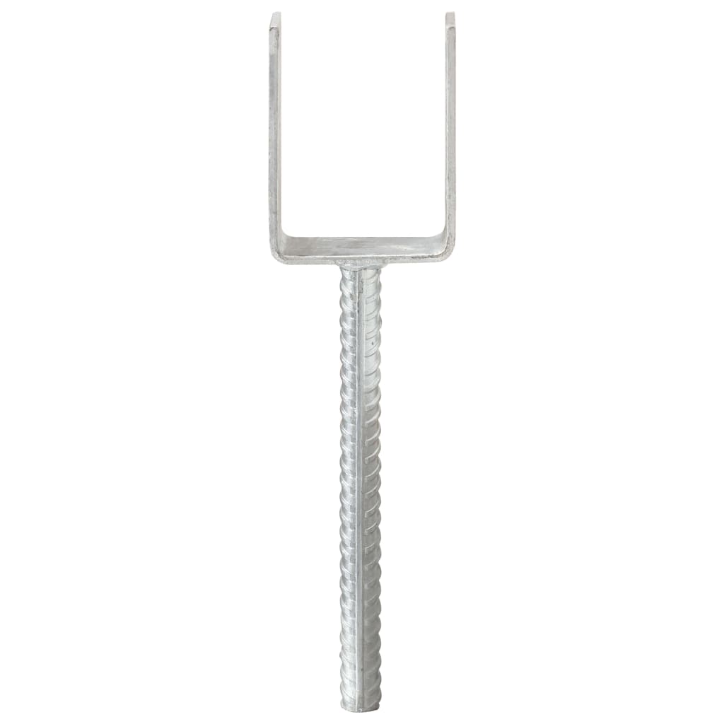 Piquets De Clôture 6 Pcs Argenté Acier Galvanisé