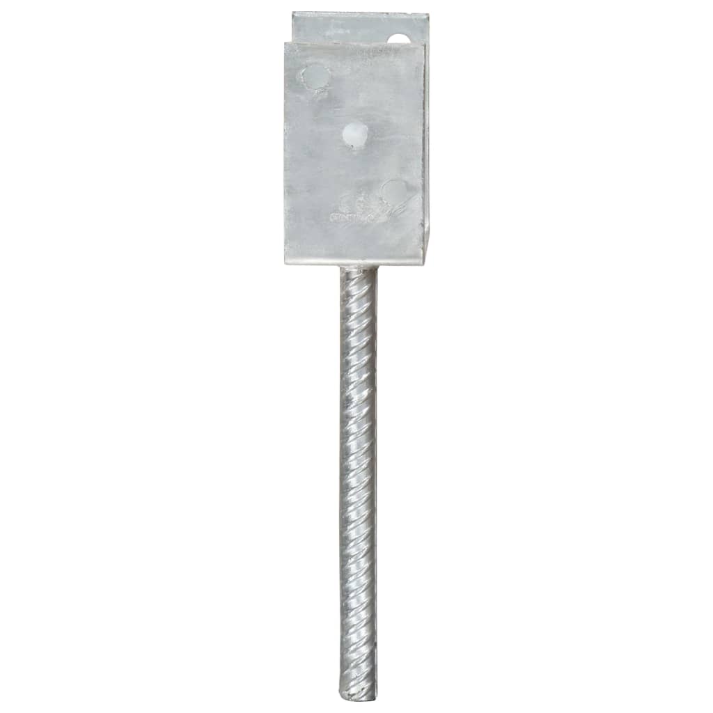 Piquets De Clôture 6 Pcs Argenté Acier Galvanisé