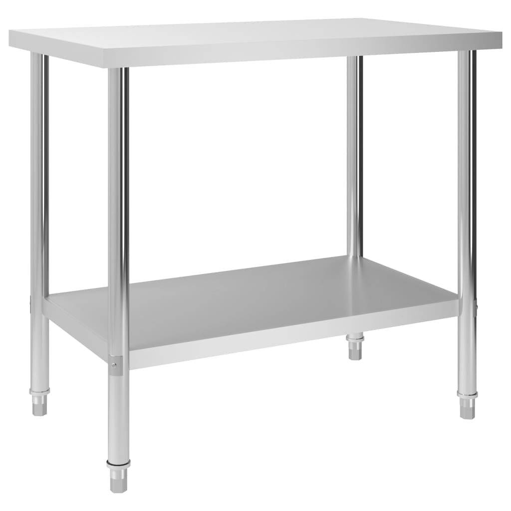 Table De Travail De Cuisine Acier Inoxydable
