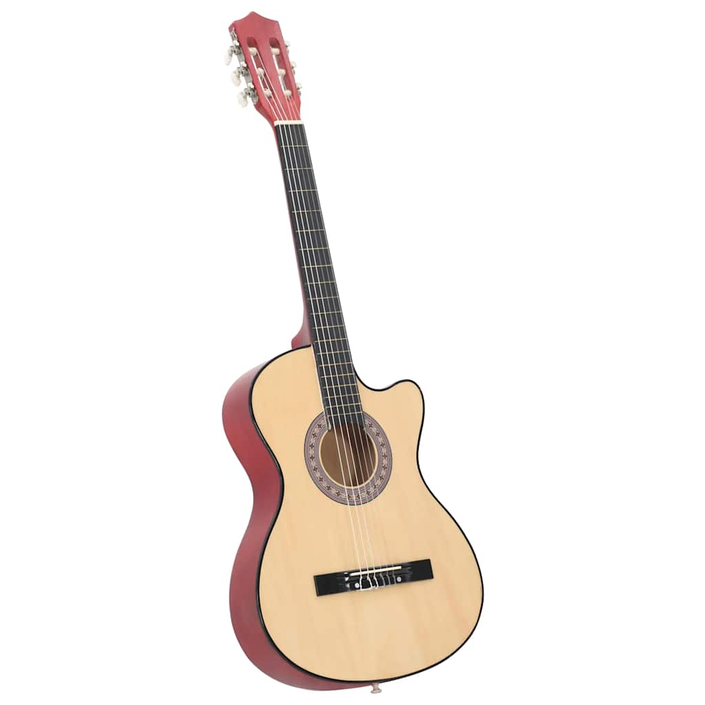 Guitare Acoustique Pan Coupé Western Avec 6 Cordes Tilleul