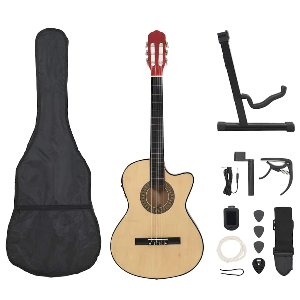 Jeu De Guitare 12 Pcs Occidental Avec Égaliseur Et 6 Cordes