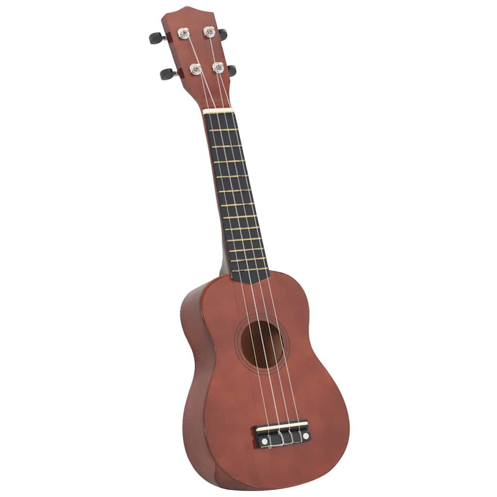 Jeu De Ukulélé Soprano Avec Sac Pour Enfants Bois Foncé