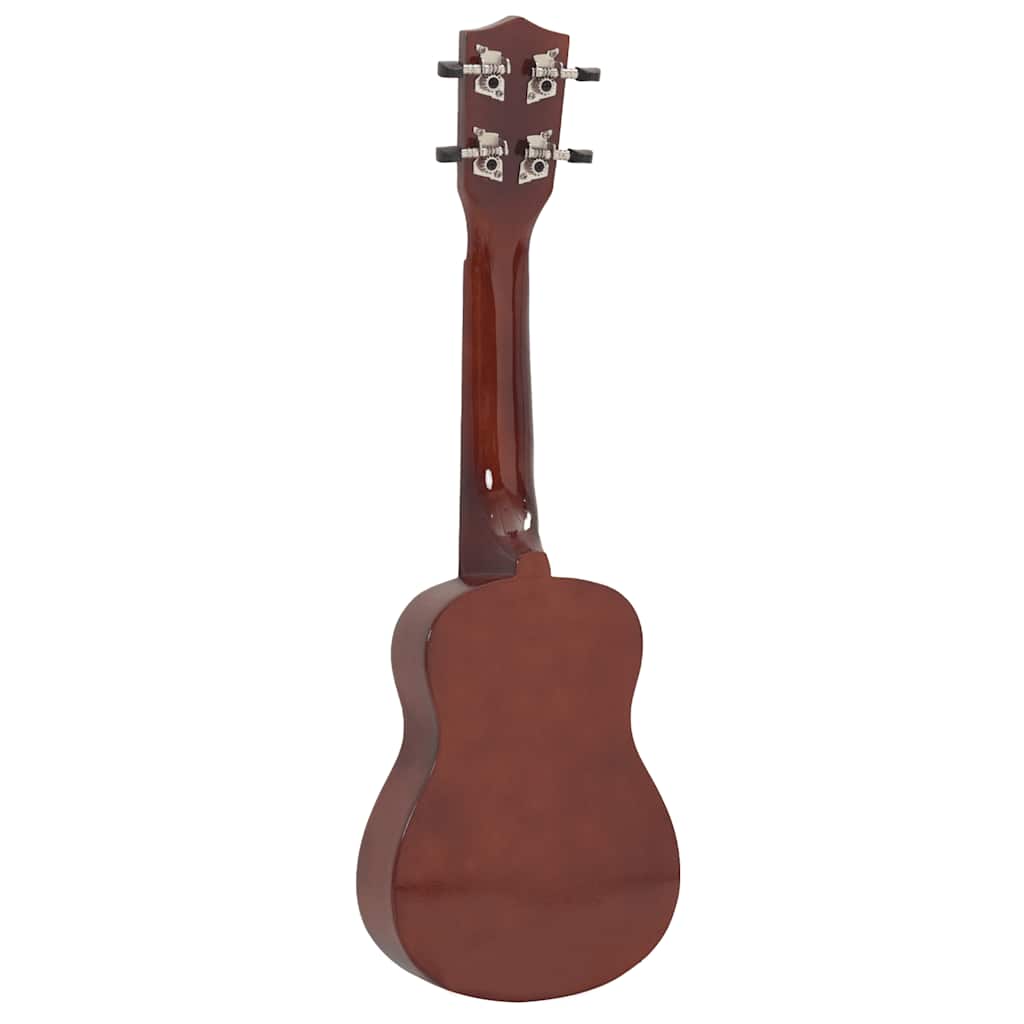 Jeu De Ukulélé Soprano Avec Sac Pour Enfants Bois Foncé