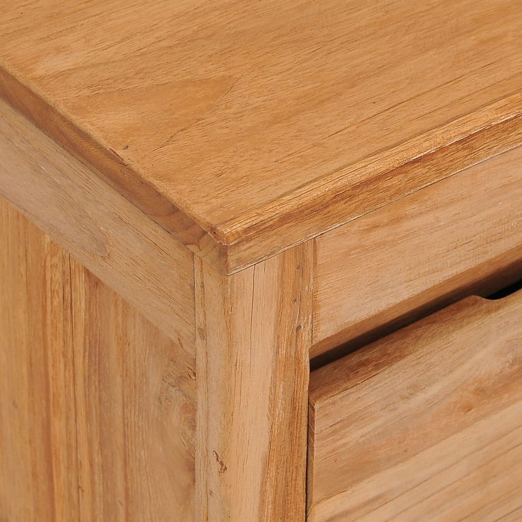 Meuble Tv 100X30X35 Cm Bois De Teck Massif