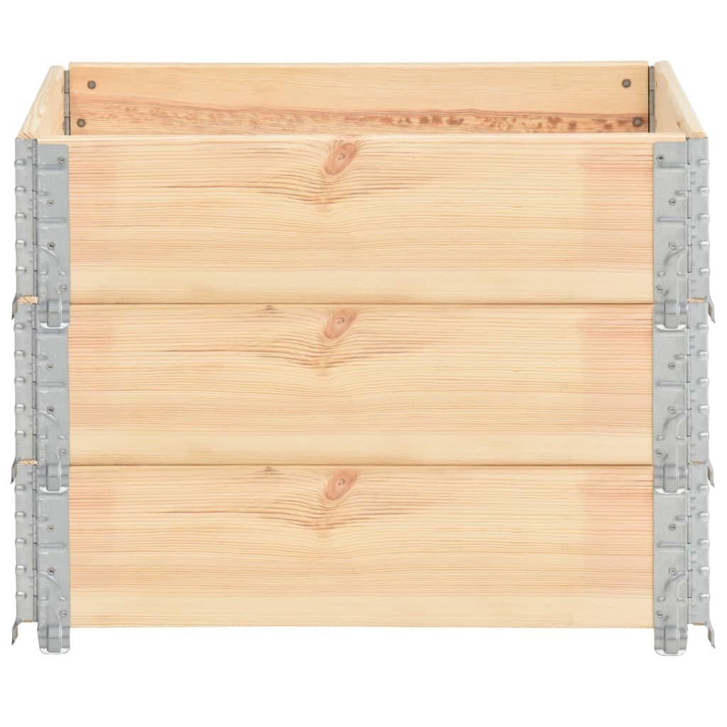 Colliers De Palette 3 Pcs Bois De Pin Solide