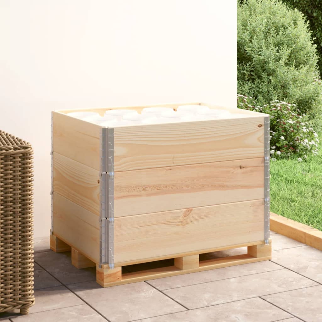 Colliers De Palette 3 Pcs Bois De Pin Solide