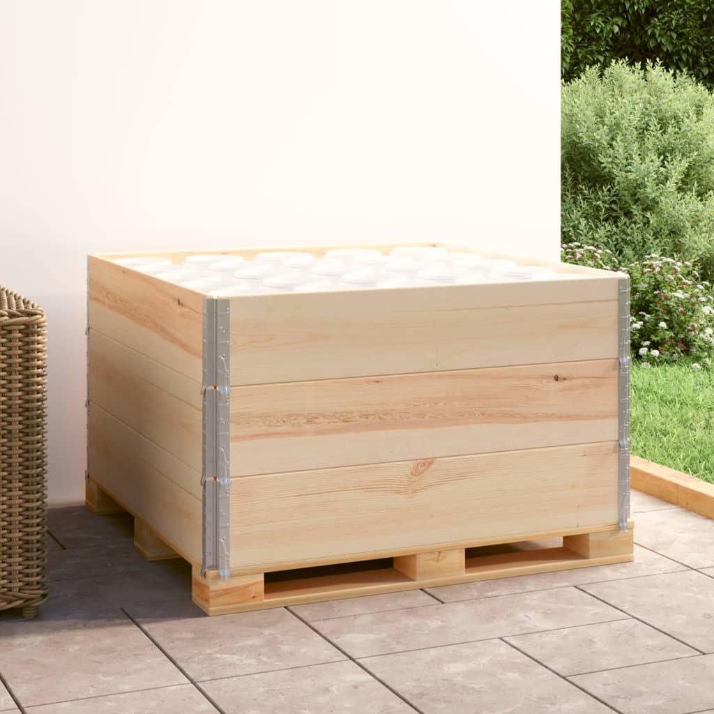 Colliers De Palette 3 Pcs Bois De Pin Solide